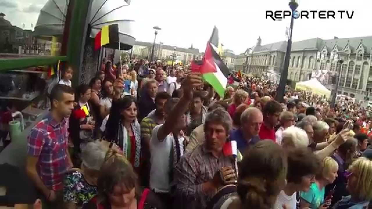 Manifestation palestinienne interrompue par la police lors de la commémoration 14-18 à Liège